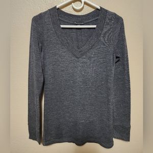 Dark Gray Vneck Long-sleeve